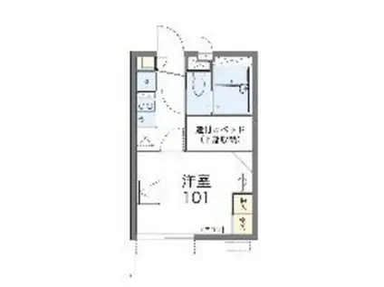 レオパレスFIII相模原(1K/1階)の間取り写真