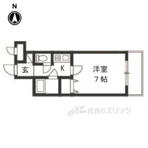 SOLEIL 春日(1K/4階)の間取り写真