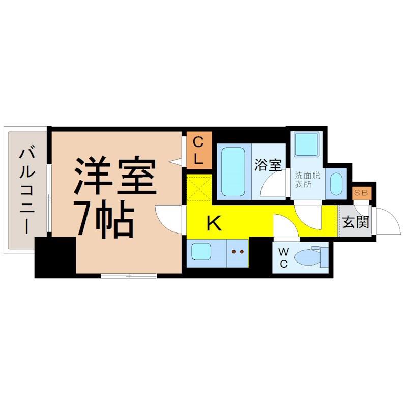 レジデンス ユウキ(1K/2階)の間取り写真