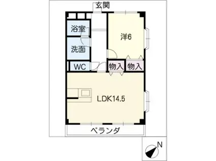 ラピス・メゾン(1LDK/3階)の間取り写真