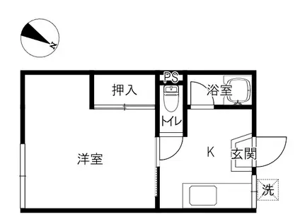 ALOHA MAI(1K/1階)の間取り写真