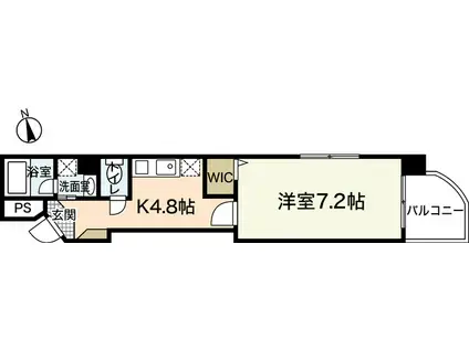 SUNSQUARE堺町(1K/3階)の間取り写真