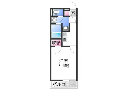 レオネクストセロシア ガーデン(1K/2階)の間取り写真