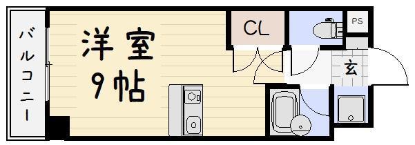 リファレンス北方III(ワンルーム/4階)の間取り写真