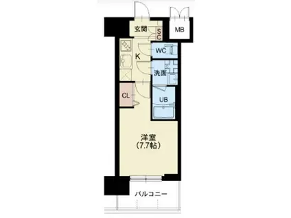 SPLENDIDE NAMBAIII(1K/8階)の間取り写真