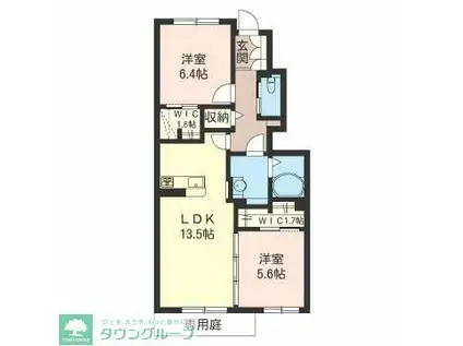 メゾン なごみ(2LDK/1階)の間取り写真