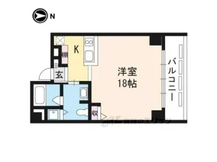 エリッツ四条烏丸ビル(ワンルーム/10階)の間取り写真