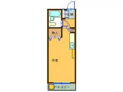 アールメゾン(ワンルーム/1階)の間取り写真