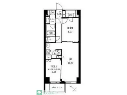 ザ・ケンジントン・レジデンスときわ台(2LDK/4階)の間取り写真