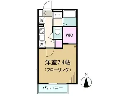 セジュール六の坂(1K/2階)の間取り写真