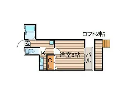 マリンパレット(1K/1階)の間取り写真