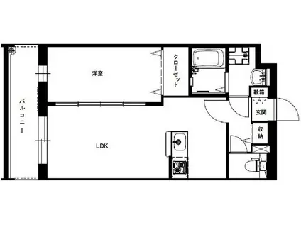 グランストーク天龍川II(1LDK/2階)の間取り写真