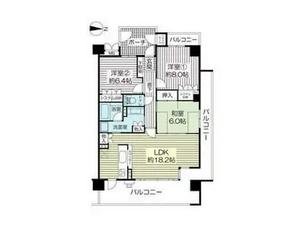 ジオ彩都みなみ坂弐番館(3LDK/3階)の間取り写真