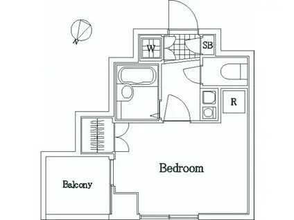 エービーシーステーションプラザ新宿中井(1K/4階)の間取り写真