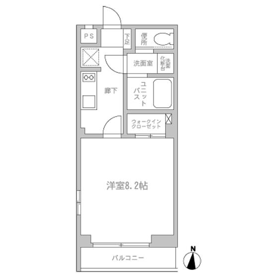 FYNS1611(1K/2階)の間取り写真