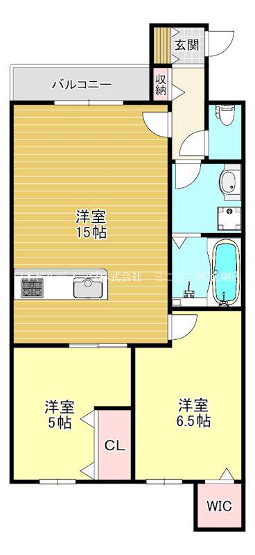 エフィー大阪狭山(1SLDK/3階)の間取り写真