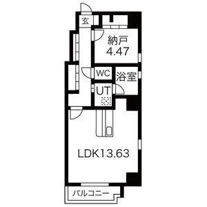 GHONMACHI(ワンルーム/3階)の間取り写真