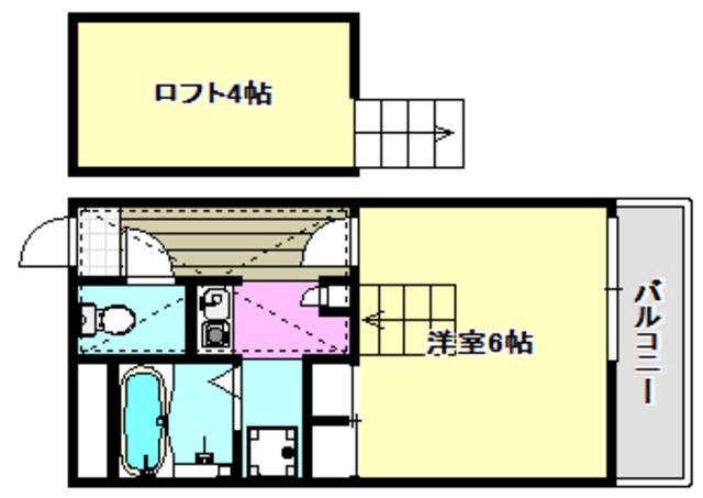 メゾン丸美(1K/2階)の間取り写真