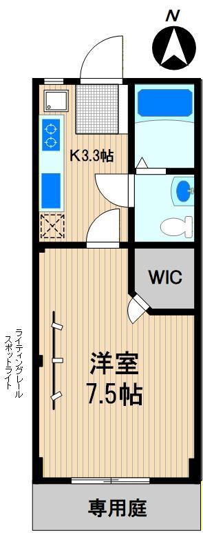 グリーンハイツ(1K/1階)の間取り写真