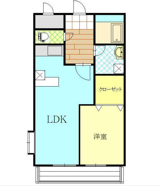キャッスルルミエール(1LDK/2階)の間取り写真