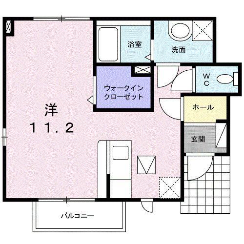 サンテール(1K/1階)の間取り写真
