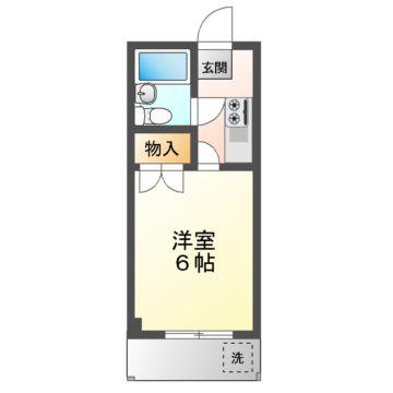 ハウスM(1K/1階)の間取り写真