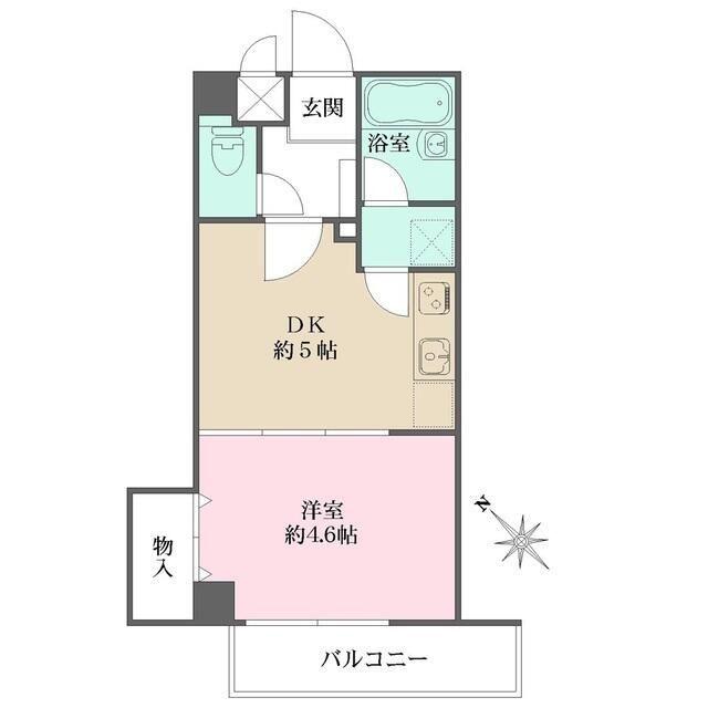 T`S GARDEN目黒(1DK/2階)の間取り写真