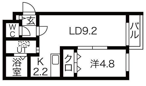 FIAN(1LDK/1階)の間取り写真