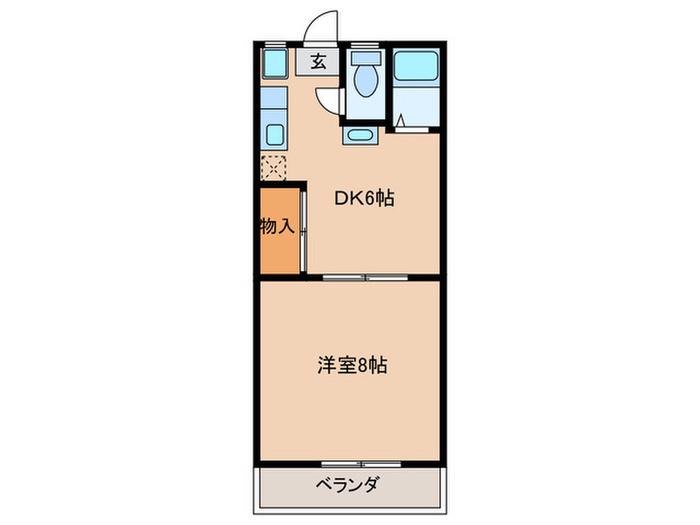 和田ハイツ(1DK/1階)の間取り写真