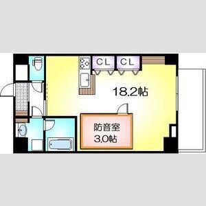 セントフィオーレ松葉(ワンルーム/6階)の間取り写真