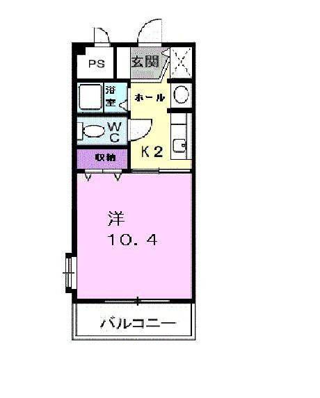 サンライズ宮川(1K/1階)の間取り写真