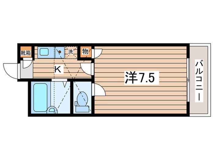 スパジオ(1K/1階)の間取り写真