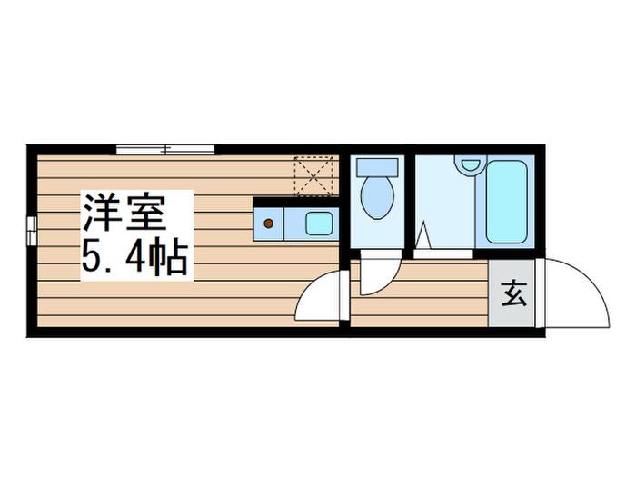シャンテ篠崎(ワンルーム/1階)の間取り写真