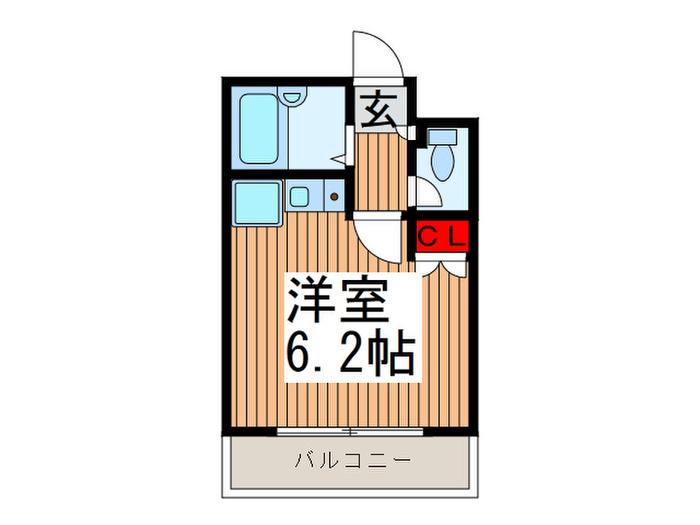 スターコート西青木(ワンルーム/3階)の間取り写真