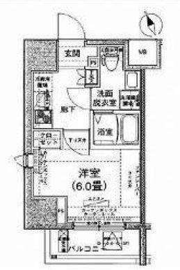 アイル大森壱番館(1K/2階)の間取り写真