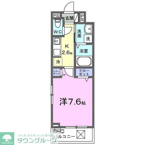 グランツ(1K/3階)の間取り写真