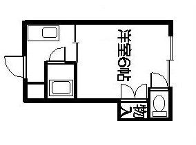 サンコート坂之上B棟(1K/2階)の間取り写真
