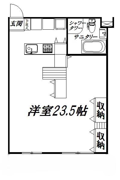 アルコ12(ワンルーム/1階)の間取り写真