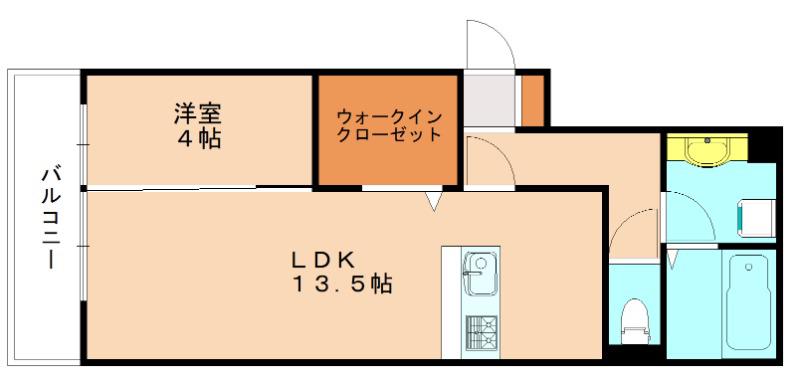 LIEU DE REPOS(1LDK/2階)の間取り写真