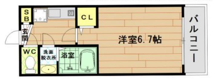 ドリームプラザ福島(1K/3階)の間取り写真