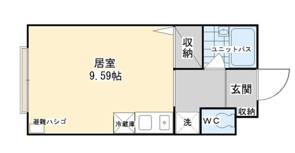 ファミリア大井町(ワンルーム/2階)の間取り写真
