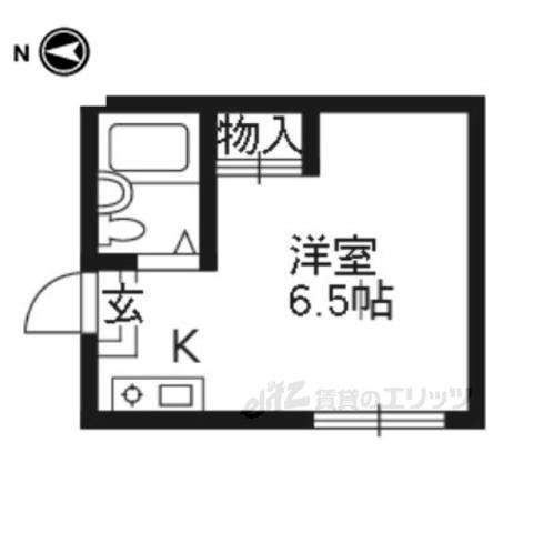 明輝マンションA棟(ワンルーム/3階)の間取り写真