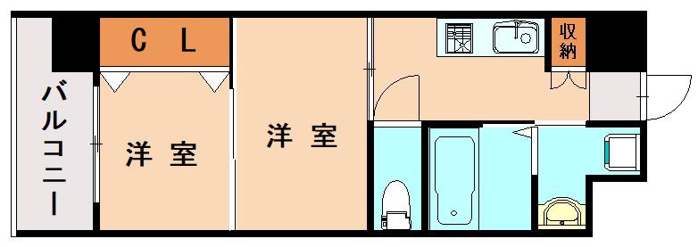 NO.111 ORIENTO TRADING TOWER CLUB O(2K/18階)の間取り写真