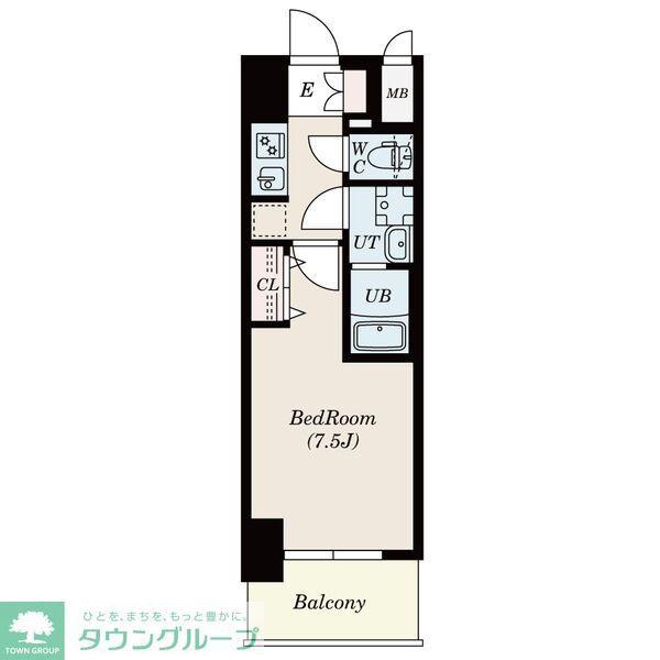 S-RESIDENCE豊国通(1K/14階)の間取り写真