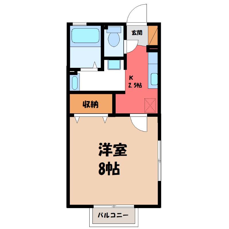 リアルコートI(1K/1階)の間取り写真