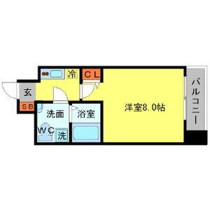 セレニテ北浜(1K/14階)の間取り写真
