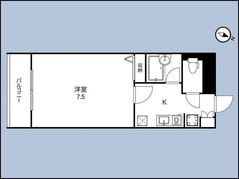 CANAN花園(1K/5階)の間取り写真