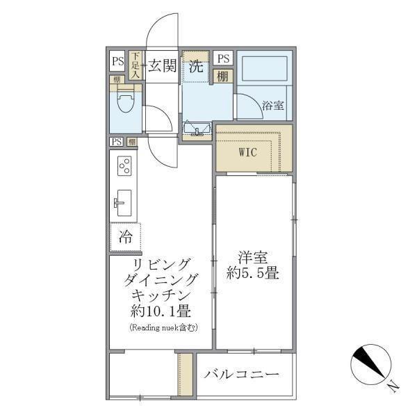 コンポジット大井町ヒルトップ(1LDK/2階)の間取り写真
