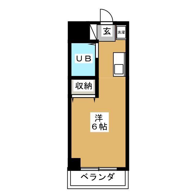 ジュネパレス松戸第41(ワンルーム/6階)の間取り写真