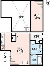 MYU V(ワンルーム/2階)の間取り写真